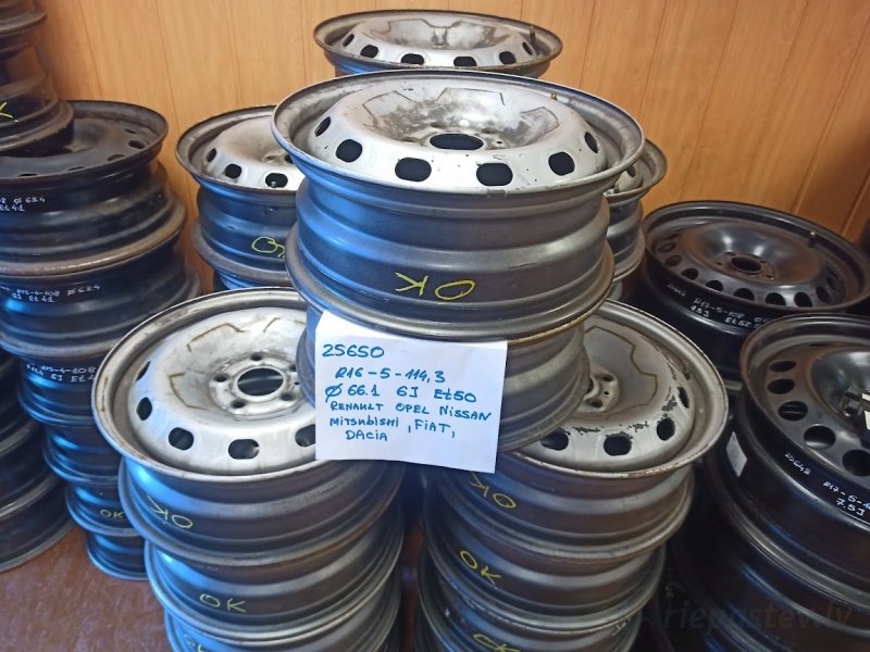 Renault, Opel, Nissan, Mitsubichi, Fiat, Dacia tērauda diski 