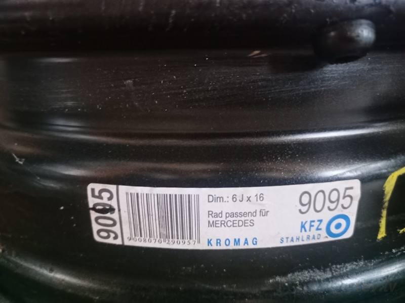 Mercedes tērauda diski 