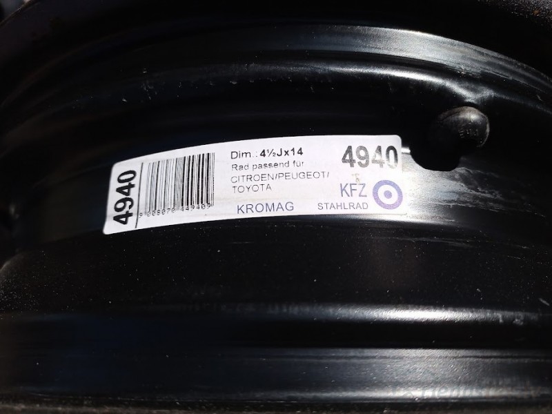 Toyota, Citroen, Peugeot, Perodua tērauda diski 